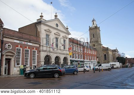 Views Of East Street Including The Corn Exchange In Blandford Forum, Dorset In The Uk, Taken On The 
