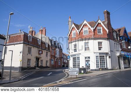 Buildings In Blandford Forum, Dorset In The Uk, Taken On The 26th October 2020