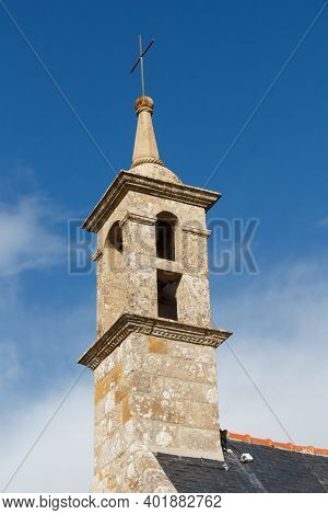 Bell Tower Of Notre Dame De Bon Voyage Chapel In Plogoff