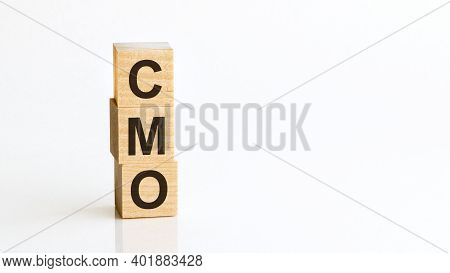 Motivational Words: Cmo In 3d Wooden Alphabet Letters On A Bright White Background With Copy Space. 