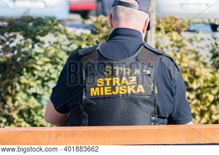 Straz Miejska (municipal Police) Sign On Vest.