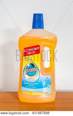Pruszcz Gdanski, Poland - December 16, 2020: Pronto Wood Floor Cleaner.