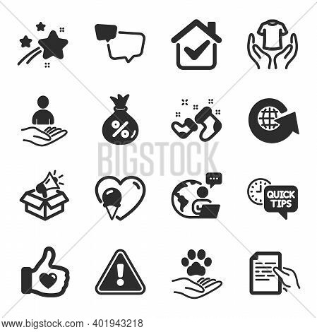 Set Of Business Icons, Such As Ice Cream, Santa Boots, World Globe Symbols. Loan, Recruitment, Quick