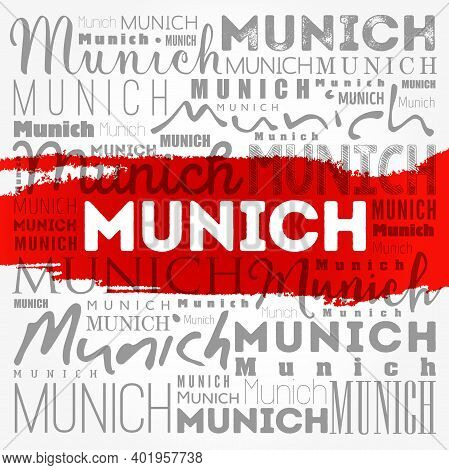 Munich Wallpaper Word Cloud, Travel Concept Background