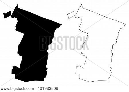 Windsor County, State Of Vermont (u.s. County, United States Of America, Usa, U.s., Us) Map Vector I