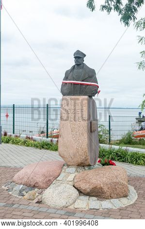 Puck, Poland - September 20, 2020: Bust Of General Jozef Haller.