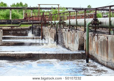 Pipelines For Oxygen Supplying Into The Sewage Water In Tanks