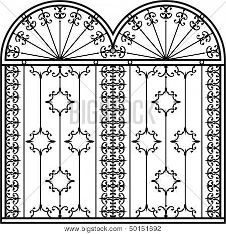 Cancello in ferro battuto, recinzione, porta, finestra, Grill, ringhiera design