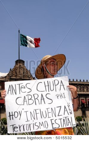Protesto contra o Presidente do México