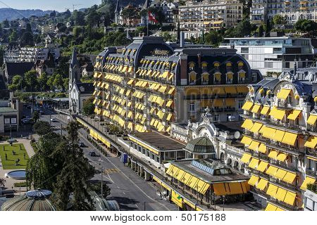 Fairmont Le Montreux Palace Hotel In The Daylight