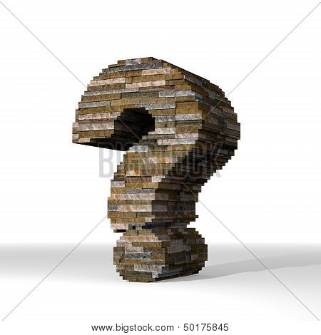 Illustration Of A Solid Question Sign  Built Out Of Stones