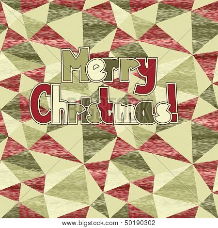 Merry Christmas On Vector Seamless Abstract Background