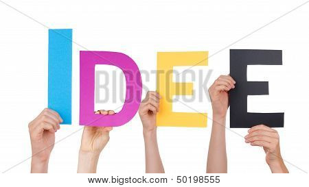 Hands Holding The Word Idee