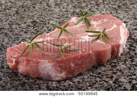Pork Shoulder Steak With Rosemary
