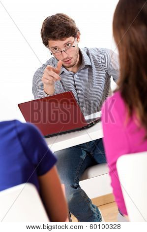 Lecturer Warning Students