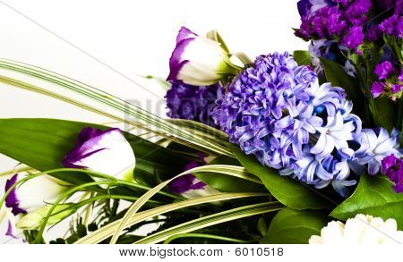 Mavi Fuzzy (hyacinthus Orientalis) buket