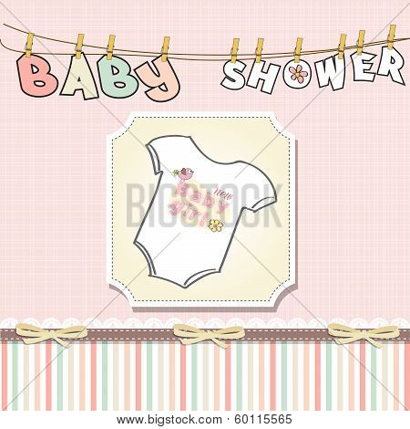 Baby Girl Announcement Card