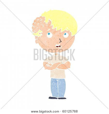 cartoon boy with growh on head