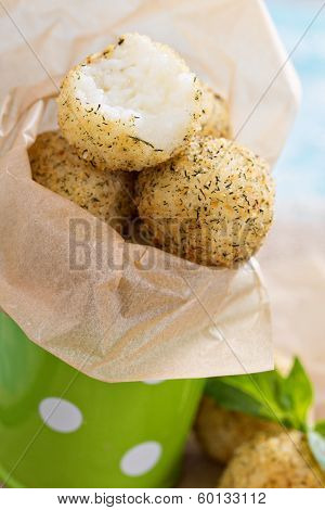 Vegan risotto arancini