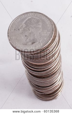 Stack of quarters