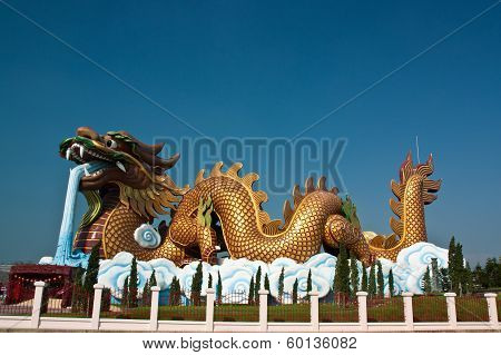 Golden Dragon At  Suphanburi, Thailand