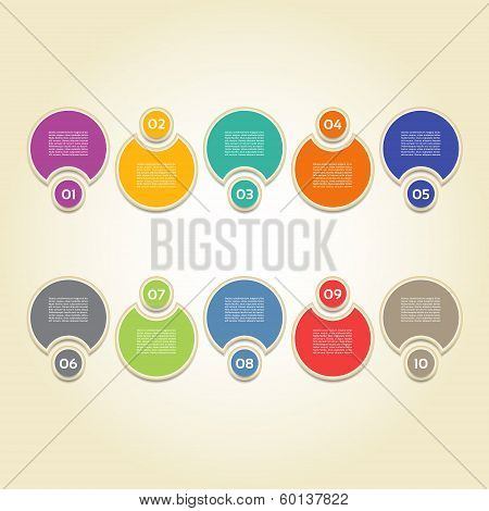 Vector Progress Background / Product Choice or Version. eps 10
