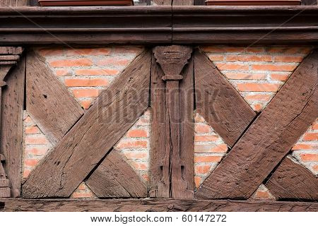 Half-timbered house in Chinon Vienne Valley France