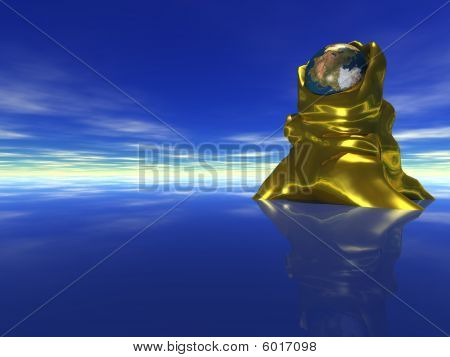 Globe i gyldne træ