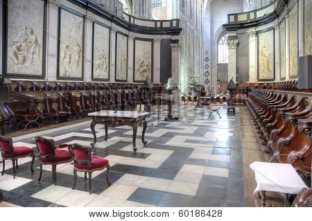 Inside The Cathedral  Of Saint Bavo