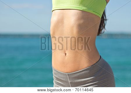 Woman's Fit And Sexy Abs