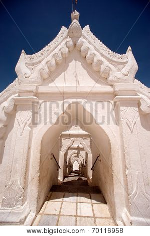 Entrance Gate To Hsinbyume Pagoda In Myanmar.