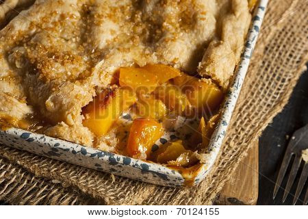 Homemade Flakey Peach Cobbler