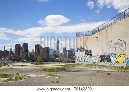 Graffiti in Greenpoint section in Brooklyn