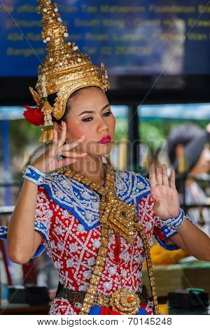Thai Traditional Dance at Erawan Shrine in Bangkok