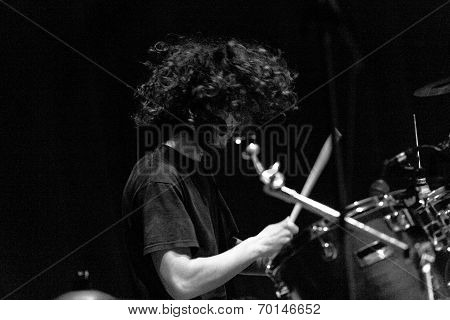 Young Drummer Boy Live On Stage