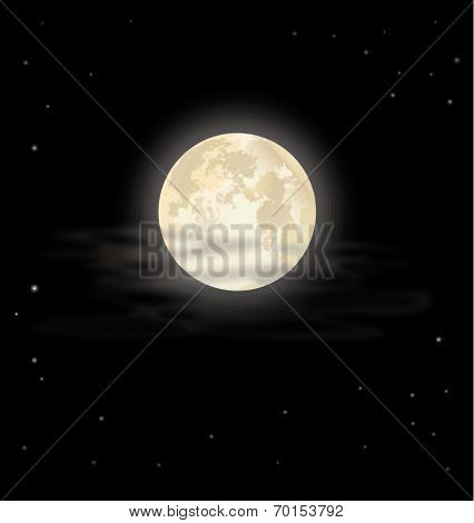 Full Moon And Stars