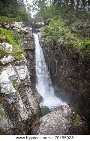 Waterfall Obrovsky Vodopad In High Tatras, Slovakia