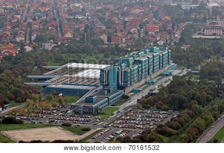 ZAGREB, CROATIA - OCTOBER 09: Clinical hospital Dubrava on October 09, 2007 in Zagreb Croatia. Public teaching hospital is among best medical facilities in the country; ranks 3rd nationwide.