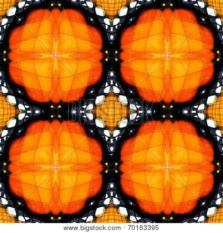 Great Orange Background Pattern Made Of Leopard Lacewing Butterfly's Wing Skin