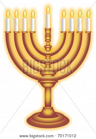 Chanukah Burning Lampstand