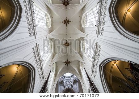 Interiors of Notre dame d'Anvers cathedral, Anvers, Belgium