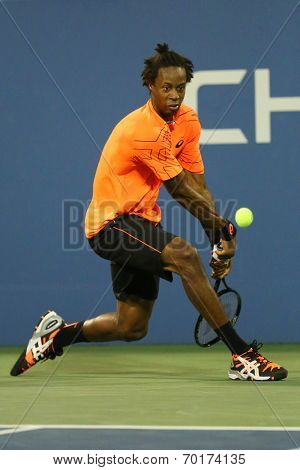 Professional tennis player Gael Monfils during second round match at US Open 2013