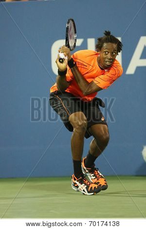 Professional tennis player Gael Monfils during second round match at US Open 2013