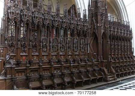 Interiors of Notre dame d'Anvers cathedral, Anvers, Belgium