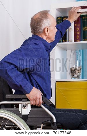 Idependent Man Using Wheelchair