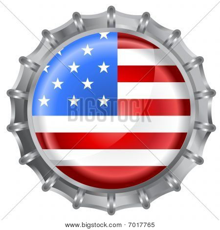 Flaska mössa flagga