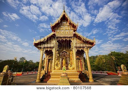 Beautiful temple with blue sky