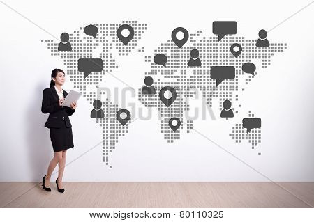 Global Social Media Concept