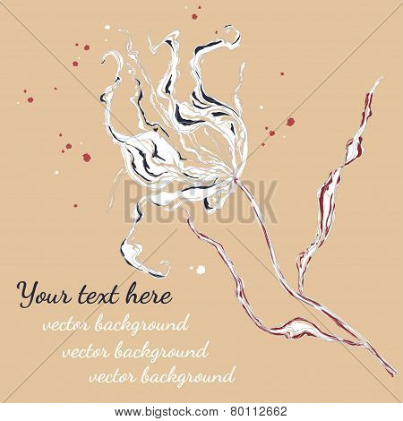 abstract flower and blots