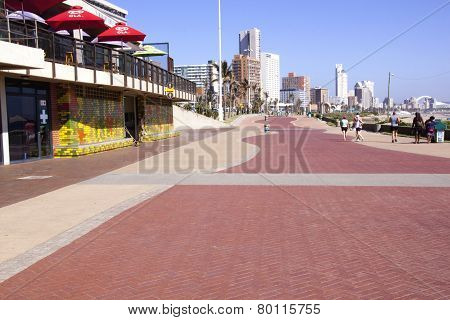 Quiet Early Morning Beach Front Promenade